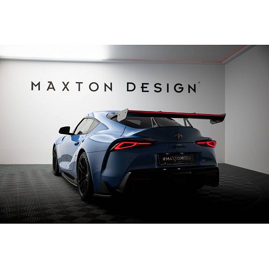 Maxton Design zadní křídlo s úzce rozkročenými držáky a LED světlem pro Toyota Supra Mk5, pravý karbon Maxton Design zadní křídlo s úzce rozkročenými držáky a LED světlem pro Toyota Supra Mk5, pravý karbon