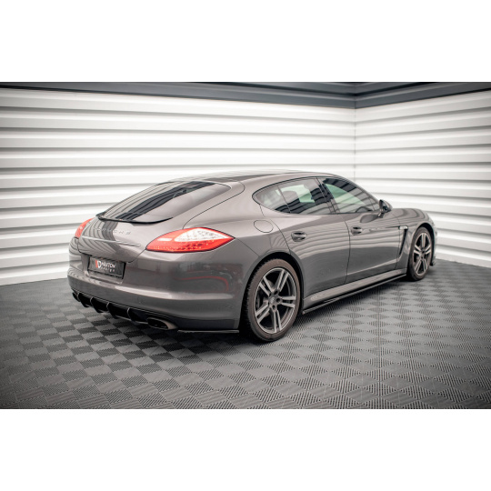 Maxton Design boční difuzory pod zadní nárazník pro Porsche Panamera 970 Diesel, 970 Standard, černý lesklý plast ABS