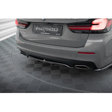 Maxton Design středový spoiler pod zadní nárazník s žebrováním pro BMW řada 5 G30 FL, G31 FL, černý lesklý plast ABS Maxton Design středový spoiler pod zadní nárazník s žebrováním pro BMW řada 5 G30 FL, G31 FL, černý lesklý plast ABS