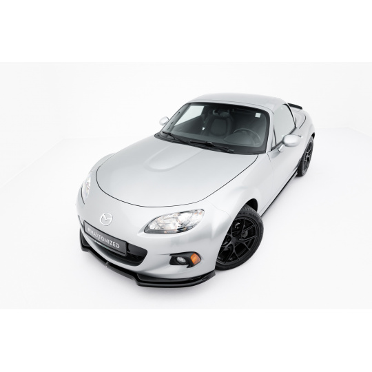 Maxton Design spoiler pod přední nárazník pro Mazda Mx-5 Mk3 NC Facelift, černý lesklý plast ABS