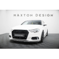 Maxton Design spoiler pod přední nárazník pro Audi A3 8V FL, černý lesklý plast ABS, Sedan