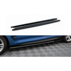 Maxton Design difuzory pod boční prahy pro BMW řada 3 GT F34, černý lesklý plast ABS, M-Pack