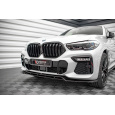 Maxton Design spoiler pod přední nárazník ver.2 pro BMW X6 G06 /M-Pack, černý lesklý plast ABS