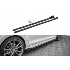 Maxton Design difuzory pod boční prahy ver.2 pro Volkswagen Golf R Mk7, Carbon-Look