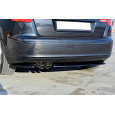 Maxton Design boční difuzory pod zadní nárazník pro Audi A3 8P, černý lesklý plast ABS
