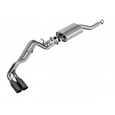 Borla Cat-Back výfukový systém "S-Type" pro Ford Ranger XL / XLT / Lariat 2.3l 4Cyl., automat, 2WD/4WD, CC s SB (5') rozvor 128,7'', r.v. 2024, typ koncovek: černé