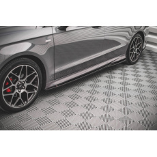 Maxton Design difuzory pod boční prahy pro Ford Mondeo ST-Line Mk5/Facelift, černý lesklý plast ABS