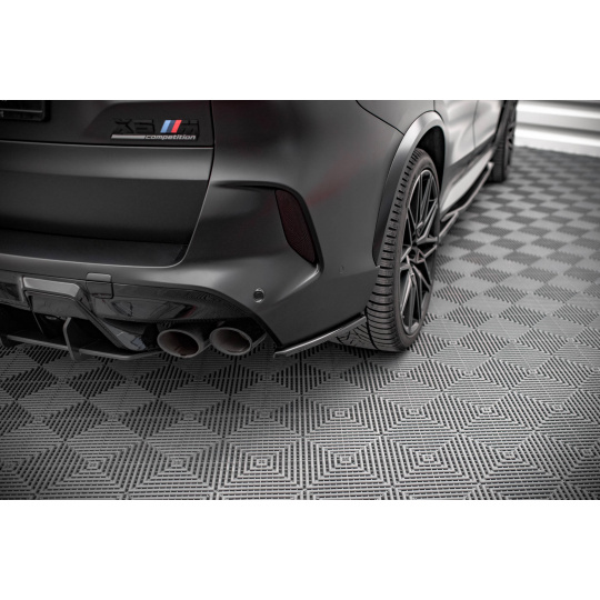 Maxton Design boční difuzory pod zadní nárazník pro BMW X5 M G05, černý lesklý plast ABS
