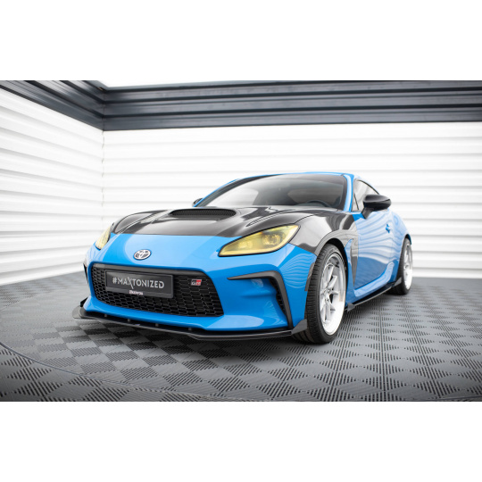 Maxton Design "Street Pro" spoiler pod přední nárazník s křidélky ver.1 pro Toyota GR86 Mk1, plast ABS bez povrchové úpravy