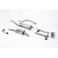 Milltek Sport výfukový systém cat-back Dual Outlet Systems s rezonátorem pro Ford Fiesta MK8 1.0T EcoBoost ST-Line 3/5-dvéř. (bez OPF/GPF) - vyžaduje difuzor Maxton Design 2017-2019, GT-100 broušené titanové koncovky