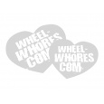 Wheel Whores samolepka - Frosted Hearts (2ks)
