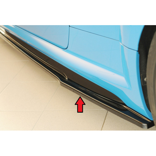 Rieger spoiler pod boční práh (ca. 19mm) mont. strana levá pro Audi TT RS 8J, 8J1-FV, 8S kupé, 09/18-, plast ABS lakovaný do černé lesklé barvy
