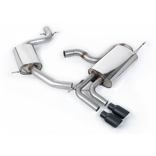 Milltek Sport homologovaný výfuk cat-back s rezonátorem (tišší) pro Volkswagen Golf Mk5 GTi Edition 30 2.0T FSi 230PS 2006-2009, typ koncovek: GT-80 černá