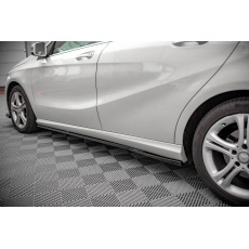 Maxton Design difuzory pod boční prahy ver.2 pro Mercedes třída A W176/Standard, černý lesklý plast ABS