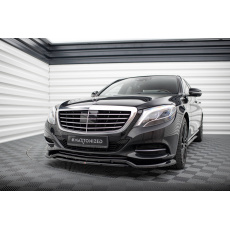 Maxton Design spoiler pod přední nárazník ver. 2 pro Mercedes třída S W222 Standard, černý lesklý plast ABS