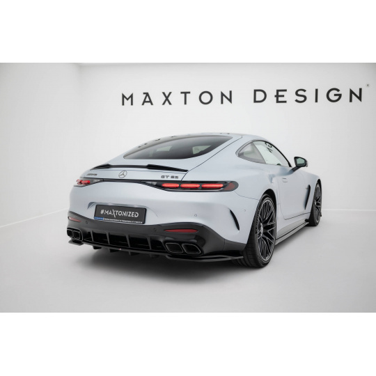 Maxton Design spoiler pod zadní nárazník s žebrováním v.1 pro Mercedes AMG GT C192 /63, černý lesklý plast ABS