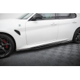 Maxton Design difuzory pod boční prahy pro Alfa Romeo Giulia Qaudrifoglio, černý lesklý plast ABS