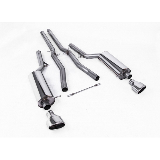 Milltek Sport výfukový systém cat-back bez rezonátoru (hlasitější) pro Audi RS6 C5 V8 Bi-Turbo Sedan/Avant 2002-2004, typ koncovek: oválná leštěná Milltek Sport výfukový systém cat-back bez rezonátoru (hlasitější) pro Audi RS6 C5 V8 Bi-Turbo Sedan/Avant 2002-2004, typ koncovek: oválná leštěná