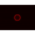 Kompletní LED hexagonové svítidlo červené, rozměr: 1 element 97 x 84 cm