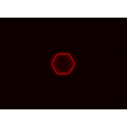 Kompletní LED hexagonové svítidlo červené, rozměr: 1 element 97 x 84 cm
