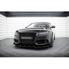 Maxton Design "Street Pro" spoiler pod přední nárazník s křidélky pro Audi S5 8T, plast ABS bez povrchové úpravy, s červenou linkou Maxton Design "Street Pro" spoiler pod přední nárazník s křidélky pro Audi S5 8T, plast ABS bez povrchové úpravy, s červenou linkou