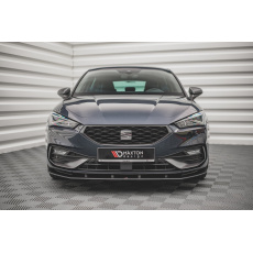 Maxton Design "Street Pro" spoiler pod přední nárazník pro Seat Leon FR Mk4, plast ABS bez povrchové úpravy, s červenou linkou