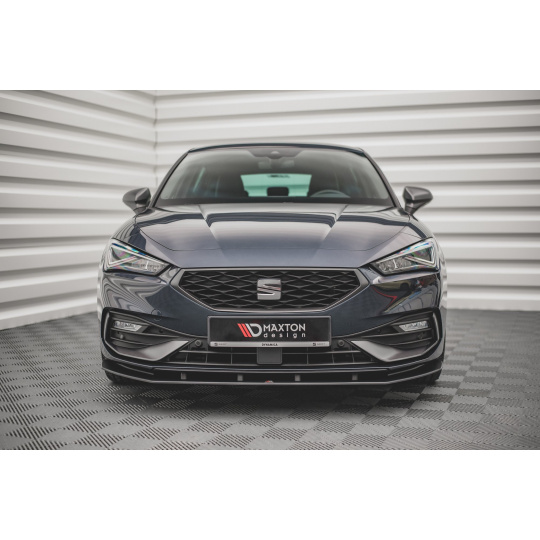 Maxton Design "Street Pro" spoiler pod přední nárazník pro Seat Leon FR Mk4, plast ABS bez povrchové úpravy, s červenou linkou