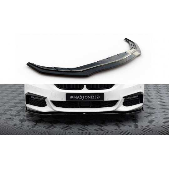 Maxton Design spoiler pod přední nárazník ver.2 pro BMW řada 5 G30, G31, černý lesklý plast ABS
