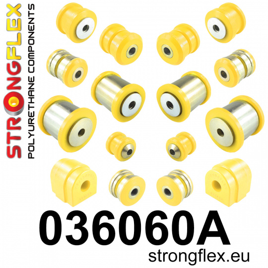 036060A: Strongflex Sada silentbloků zadního zavěšení varianta SPORT