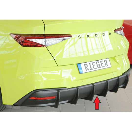 Rieger vložka zadního nárazníku pro Škoda Enyaq iV RS SUV (5AZ), plast ABS bez povrchové úpravy