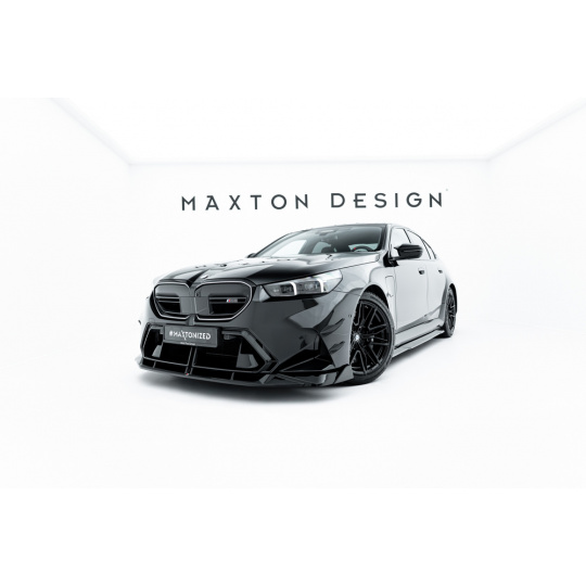 Maxton Design spoiler pod přední nárazník ver.2 pro BMW M5 G90, černý lesklý plast ABS, Sedan / Touring