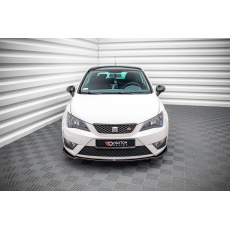 Maxton Design spoiler pod přední nárazník pro Seat Ibiza FR Mk4 Facelift SC, černý lesklý plast ABS