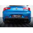 Maxton Design vložka zadního nárazníku pro Alfa Romeo Giulietta Facelift, černý lesklý plast ABS, pro jednoduché koncovky na obou stranách