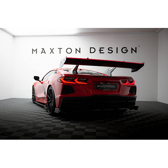 Maxton Design zadní křídlo s LED světlem pro Chevrolet Corvette C8, pravý karbon Maxton Design zadní křídlo s LED světlem pro Chevrolet Corvette C8, pravý karbon