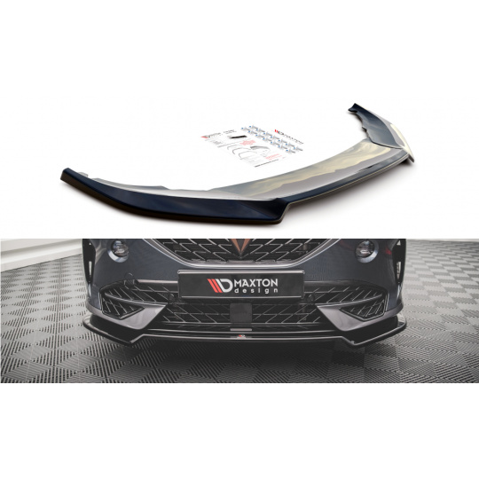 Maxton Design spoiler pod přední nárazník ver.3 pro Cupra Formentor, černý lesklý plast ABS