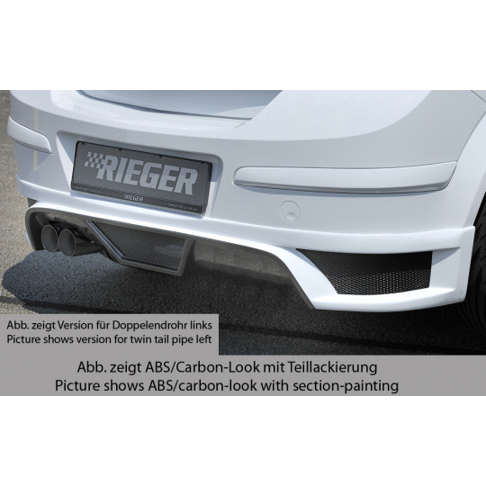 Rieger spoiler pod zadní nárazník pro Opel Astra H 5-dvéř., hatchback, notchback r.v. 03/04-, plast ABS s povrchovou úpravou Carbon-Look, pro koncovku vlevo Rieger spoiler pod zadní nárazník pro Opel Astra H 5-dvéř., hatchback, notchback r.v. 03/04-, plast ABS s povrchovou úpravou Carbon-Look, pro koncovku vlevo