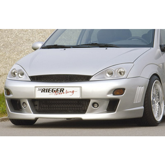 Rieger přední nárazník pro Ford Focus 1 3-dvéř., 5-dvéř., plast ABS bez povrchové úpravy, s žebrováním, s výřezem pro blinkry