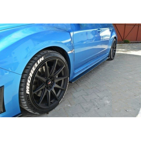 Maxton Design difuzory pod boční prahy pro Subaru Impreza Mk3, černý lesklý plast ABS