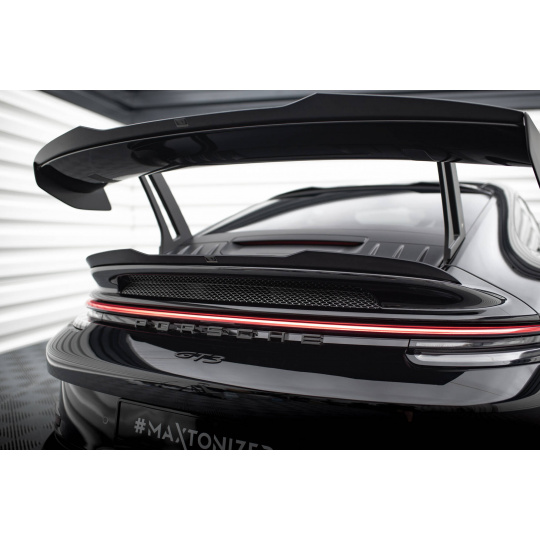Maxton Design spodní prodloužení spoileru pro Porsche 911 992 GT3, černý lesklý plast ABS