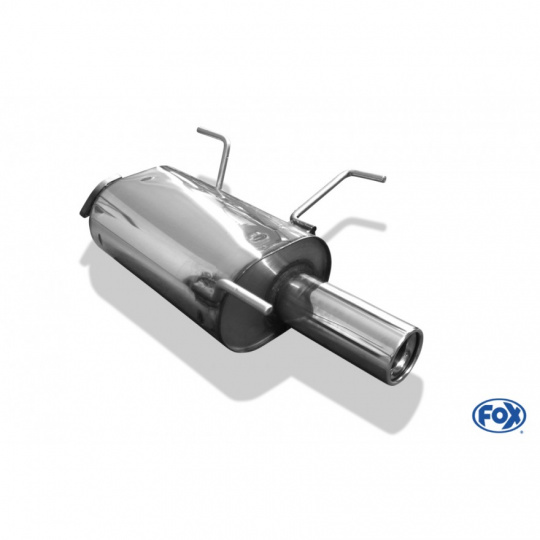 Fox Sportauspuff koncový tlumič výfuku s koncovkou 1x80 Typ 13 pro Nissan Almera N16 2000- s motorem 1.5, 1.5 dCi, 1.8