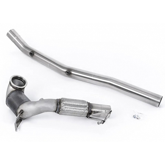 Milltek Sport downpipe a Hi-Flow sportovní katalyzátor 94mm / 3.7" ID Turbo Outlet do 80mm / 3.15" Downpipe s 200CPSI Race Cat pro Volkswagen Golf Mk8 R 2.0 TSI 320PS (bez GPF / NA modely) 2022-2024, pouze pro Milltek cat back systém Milltek Sport downpipe a Hi-Flow sportovní katalyzátor 94mm / 3.7" ID Turbo Outlet do 80mm / 3.15" Downpipe s 200CPSI Race Cat pro Volkswagen Golf Mk8 R 2.0 TSI 320PS (bez GPF / NA modely) 2022-2024, pouze pro Milltek cat back systém