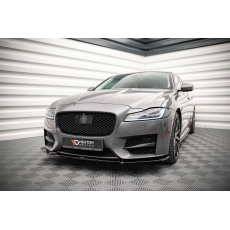 Maxton Design spoiler pod přední nárazník ver.2 pro Jaguar XF Mk2 /R-Sport, černý lesklý plast ABS