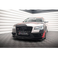 Maxton Design spoiler pod přední nárazník pro Audi S8 D4, černý lesklý plast ABS