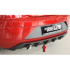 Rieger vložka zadního nárazníku pro Seat Leon FR 5F 3-dvéř. (sc), 5-dvéř. po faceliftu, plast ABS bez povrchové úpravy, pro sportovní koncovky na obou stranách 100 mm