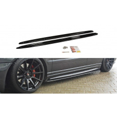 Maxton Design difuzory pod boční prahy pro Audi S4 B5, černý lesklý plast ABS
