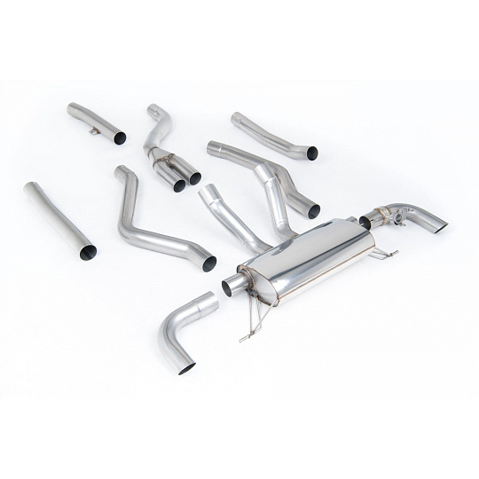 Milltek Sport výfukový systém cat-back pro BMW řada 3 G20 M340i Sedan vč. Xdrive (USA / ROW) 2021-2024, Pro originální koncovky (nevyžaduje řezání originálního výfuku)