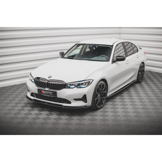 Maxton Design spoiler pod přední nárazník ver.2 pro BMW řada 3 G20, G21, černý lesklý plast ABS
