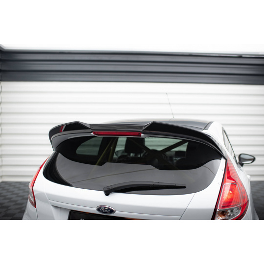 Maxton Design prodloužení spoileru 3d pro Ford Fiesta ST Mk7 Facelift, černý lesklý plast ABS