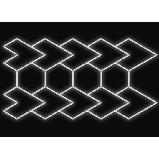 Kompletní LED svítidlo, rozměr: 236,5 x 451,2 cm, teplota světla: bílá 6500 K
