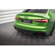 Maxton Design středový spoiler zadního nárazníku pro Audi RS5 F5, černý lesklý plast ABS